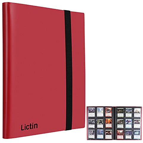 Lictin 396 Pochette Carte pour Cartes à Collectionner, 22 Pages Classeur Cartes Avec Poches des Deux Côtés, Album Classeur étanche Jeu de Rangement Collection