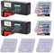 GTIWUNG 2 Stück Batterietester Digital Multi Size Batterieprüfer mit LCD- Display- Zum Prüfen des Ladezustands - Ideal für Batterietypen AAA, AA, C, D, 1,5V & 9V+ Batterie Aufbewahrungsbox aa aaa