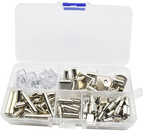 BESTonZON 80st Regalnägel Aus Metall Regalhalter Stifte Regalstifte Und -stifte Regalhaken Aus Metall Schrank Regal Stifte Regalclips Rostfreier Stahl Regale Kleiderschrank