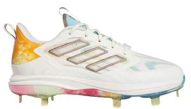 Adizero PureHustle 3 Elite Summer Bash Cleats, Moln vit kritbrun benvit, 40 2/3 EU