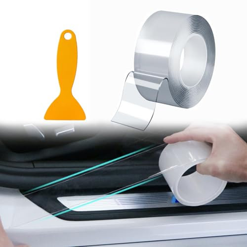 VBGURR Lackschutzfolie Transparent Auto Einstiegsleisten Schutz, Transparent Universal Lackschutzfolien für Auto Zubehör (5CM x 10M)
