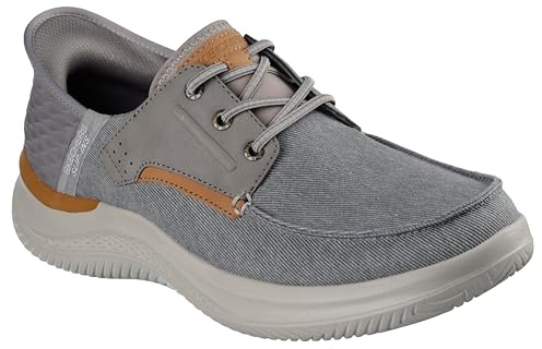 Skechers Hasting-NIKO Baskets Mains-Libres pour Homme Gris Pointure 44, Gris, 10.5 UK X-Wide