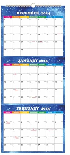 Calendario da 3 mesi 2025, calendario da parete, tre mesi, visualizzazione 2025, 3 mesi, calendario da parete 2025-2026, 3 mesi, calendario accademico dicembre 2024 - gennaio 2026, gestione del tempo