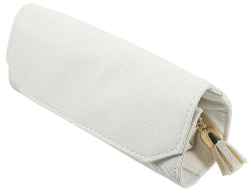 EXQUIMEUBLE Organizer Da Viaggio Per Gioielli Rotolo Pieghevole in Pelle Leggera Borsa Portagioielli Compatta Con Chiusura Facile Per Collane Anelli E Piccoli Accessori