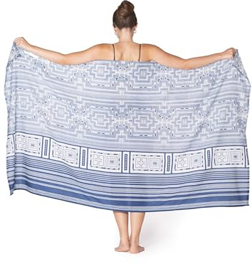 PANASIAM Sarong Indigo Tribal Stripe, 188x100cm