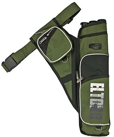 elToro Sys² - Seitenköcher inkl. Röhren und Gürtel | Farbe: Dunkelgrün; Zubehör beim Bogenschießen, Bogensport, sicherer Transport von Ihren Pfeilen; Pfeil und Bogen Sport