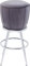 Kare Design Barhocker After Work Chrom, runder Designbarstuh, Barsessel, Barstuhl, Bistrostuhl, Grau, 77x47x47cm