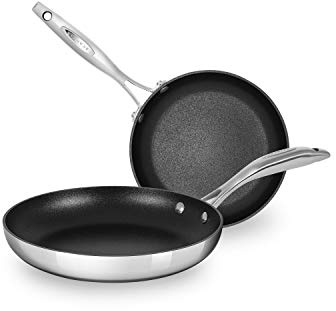Scanpan HaptIQ Stainless Steel-Aluminum 8 and 10.25 Inch 2-Piece Fry Pan Set