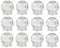 Schröpfen Set aus Glas (Feuerschröpfen) (12 St/4,5cm) Schropfglas Schröpfgläser, Vakuum Massage für Muskelentspannung und Schmerzlinderung, Therapie Entgiftung Alternative Medizin, Glass Cupping Banki