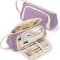 ONCCI Federmäppchen Mädchen Mäppchen Federtaschen Große Kapazität Teenager Etui Stifte Pencil Case für Schule & Büro (Creme-Lila)