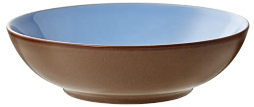 BITZ Salad bowl, stoneware bowl, dishwasher-safe, diameter 24 cm, wood/ocean