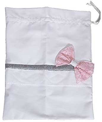Sacchetto nascita,porta corredino neonato per ospedale con fiocco,primo corredino per clinica,ottima idea regalo per nascita bambino.100% Cotone Made in Italy