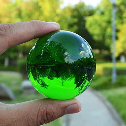 Sfera di cristallo verde asiatica rara pietra sfera di guarigione magica per soggiorno, casa, Feng Shui, 50 mm