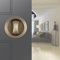 betensh Kit de serrure avec rosace ronde serrure de condamnation pour porte coulissante 57mm pour porte coulissante Bronze