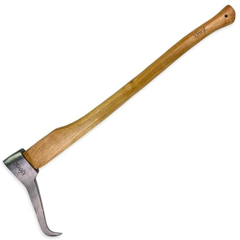 Xforst X-P118 Sappie Sapie Idéal pour déplacer et ramasser des bûches et des morceaux de bois Avec manche en frêne de 80 cm et tête robuste de 1,1 kg Très robuste pour une utilisation professionnelle