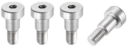 MECCANIXITY 4 Pcs 304 Stainless Steel Shoulder Bolt 10mm Shoulder Dia 10mm Shoulder Length M8x1.25 Thread Hex Socket Shoulder Bolts for Hydraulic Injection Molding Machinery Industries