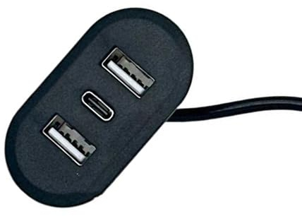Presa di corrente incorporata 2 USB 1 Tipo C Porta Da Incasso Presa Da Tavolo Trasferimento Dati Veloce Adattatore di Ricarica per Multifunzionale USB C Stazione di Ricarica