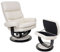Mendler Relaxsessel HWC-C16, Fernsehsessel TV-Sessel Hocker mit Staufach, MVG-Zertifiziert - Kunstleder Creme