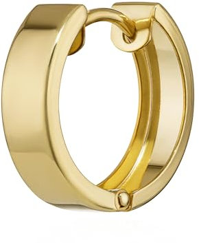 NKlaus Einzel 333er 8 Karat Gold gelbgold Klappcreole Ohrring 15 x 3,9mm glänzend Quadratisch 4747