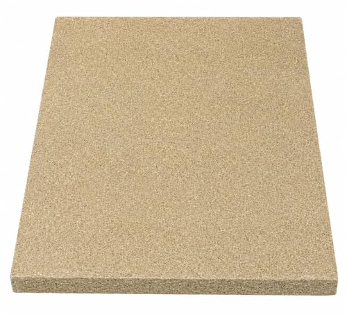 The Stove Wizard High Density Vermiculite Fire Board 500mm x 610mm x 25mm for Multi Fuel Wood burner Log Burner Stove Brick Heat Fire Proof Withstands temperatures up to 1100°C