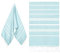 Eucomir Toalla Playa Grande Algodon 80 x 190CM Originales - Fouta Beach Towel con Flecos,Toalla Seca Rápida, Sin Arena, para Playa, Natación,Viaje,Cielo Azul