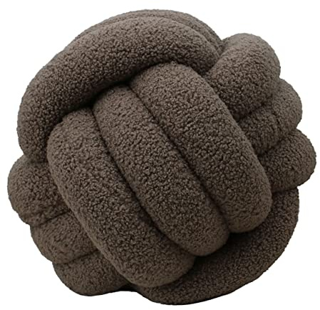 GYCS Knot Pillow, Knotted Pillow Plush Cushion Knot Pillow Decorative Pillow Bed Room Decor Toy Knotted Cushion for Sofa Bed Decorative,Braun,28CM