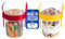 spar-home Müslibecher To Go – 4er Set Joghurtbecher To Go mit Löffel und Gabel Müsli To Go Becher 600 ml für Yoghurt Müsli Essen im Unterwegs Büro Schule (4er-Bunt)