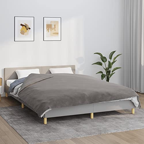 Homgoday Manta con Peso con Funda Tela Gris 200x200 cm 13 kg