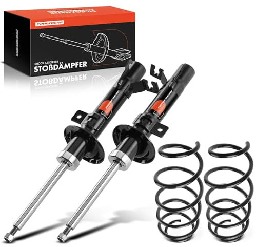 Frankberg 4x Vorderachse Komplett Stoßdämpfer Federbein Satz Kompatibel mit Fiesta V JD JH 1.4L 2001-2008 Stossdämpfer Fiesta V Van 1.4L 2003-2010 Replace# 333400