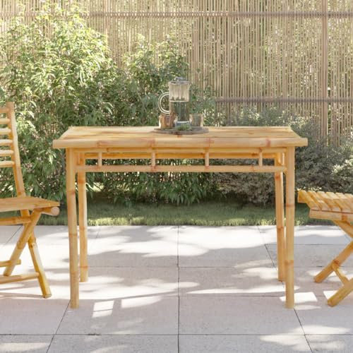 LAPOOH Garten-Esstisch 110x55x75 cm Bambus, Gartentisch, Terrassentisch, Esstisch Garten, Balkontisch, Gartenesstisch, Gartenmöbel, Partytisch - 368031