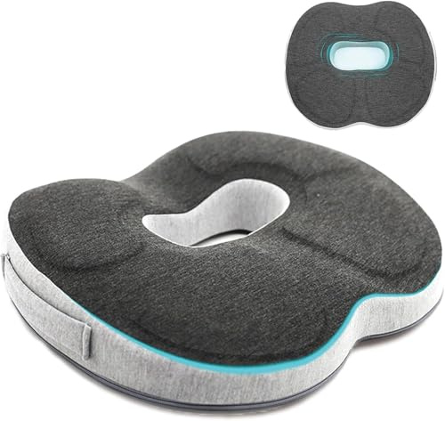 Cuscino ortopedico a ciambella per sedia, cuscino ortopedico in memory foam, cuscino per emorroidi, cuscino per coccige, cuscino a ciambella, per sedile auto, sedia da ufficio, coccige, gravidanza