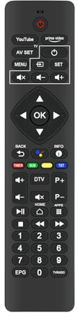 ALLIMITY DVB-T2 Voice Replace Remote Control Compatible with Tele System UP T2 4K: Decoder Digitale Terrestre Android TV Ultra HD, Smart TV Upgrade, Tuner DVB-T2 HEVC HDR10+HLG, HDMI/SCART Adapter
