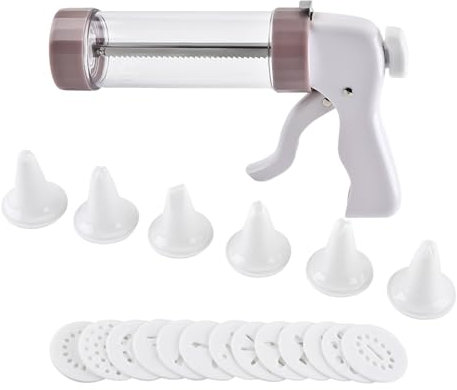 Macchina per biscotti, stampino multifunzione per biscotti, con 13 dischi e 6 beccucci per pasticceria a casa, dessert, Natale