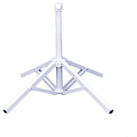 Filteilect Outdoor Sun Umbrella Support for Beach Seat Fishing, Foldable Three/Four Legged Base with Adjustable Clamp, Compatible with 2.2-3.2m(White four legs)