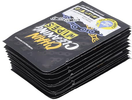 POENVFPO Salviette per la Pulizia delle Catene della Bicicletta, Asciugamani Sgrassanti Confezionati Singolarmente 30x18 Cm per Motori di Catene di Biciclette, 12 Pezzi
