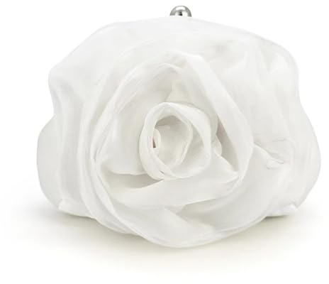 AKDJGFP Blommor kvällsväska vita blommor kvällsväska ros elegant plånbok formell bröllop handväska enkel clutch