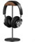QinCoon Soporte Auriculares, Soporte de Nogal y Aluminio, Stand para Headset de Juego con Base Maciza y Pesada, Aplicable a Auriculares de Diadema de Todo Tamaño (Negro)