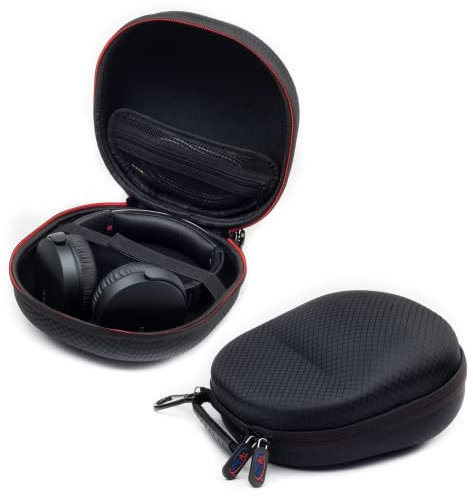 Digicharge Étui de Rangement pour Casque Sony WH-CH520 510 MDR-ZX MDR-XB, JBL Tune/Live, Beats Solo SOLO3, Pioneer, Bose, Marshall, Betron on-Ear Headphones, Housse Rigide de Protection 18,5 x 18,5cm