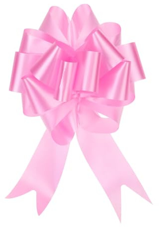 QUARKZMAN 10pz 12cm Grande Fiocco Tirante Grandi Fiocchi Regalo Nastri Rosa per Cesti Auto Matrimonio Regali Fiocco di Natale