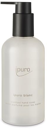 ipuro Classic BLANC Handseife 250ml - Flüssigseife vegan, mit Geranie, Minze und Sandelholz Duft - Dermatologisch getestet - Seifenspender Weiß - flüssige Handseife für geschmeidige Hände