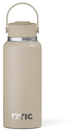 RTIC 32 oz Ceramic Lined Insulated Outback Bottle, Leak Resistant, Beach