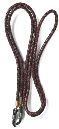 GENIQUE Genuine Leather Glasses Strap, Eyeglass chain, Eye Glasses holders around Neck, sunglass strap for men, eyeglasses strap (Antique Brown Distressed)