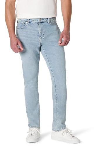 Amazon Essentials Jean Slim Homme, Givré Clair Délavé, 38W / 28L