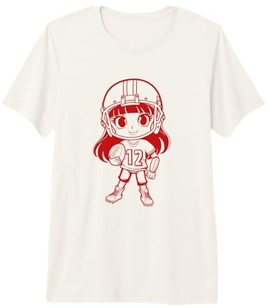 Dibujos Animados de fútbol Americano para niñas Camiseta Premium