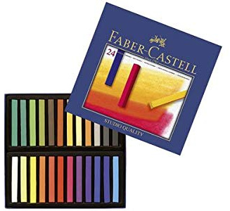 Faber-Castell Creative Studio Lot de 24 craies pastels souples 24 couleurs assorties dans un étui en carton