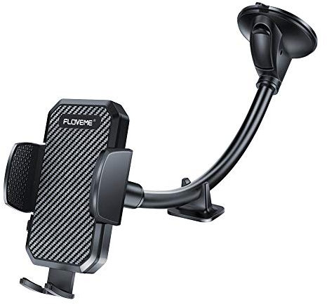 FLOVEME Car Phone Holder Windscreen Upgraded Long Arm Gooseneck Adjustable Car Phone Mount Compatible with iPhone 13 12 Pro Max Samsung Holder
