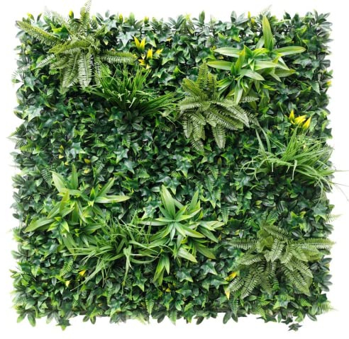 BONERVA | Jardín Vertical Artificial Silvestre | 100x100cm (1m²) | Planta Artificial Decorativa para Hogar, Oficina, Hotel, Restaurante | MAL1216