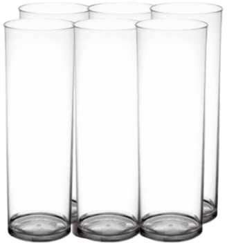 SPARKLERS CLUB LOT DE 6 VERRES TRANSPARENTS 22CL INCASSABLE EN PLASTIQUE LIVRAISON 24/48H