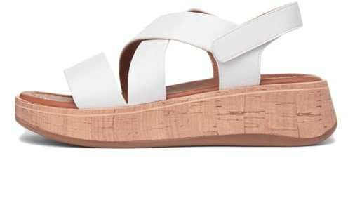 Heavenly Feet Harper Womens White Strappy Sandal - Size 4 UK - White