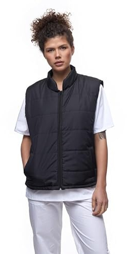 Unisex arbetsväst – termoväst lätt, quiltad mjuk päls, bekväm passform, ventilerande material, klassisk och ekonomisk design för arbetskläder eller fritidsbruk, svart, XL